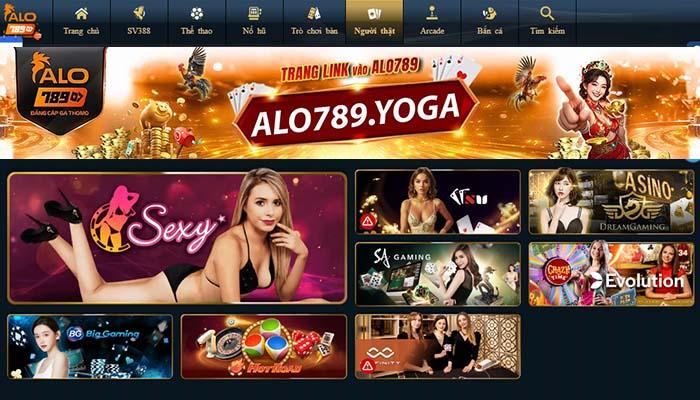 Chọn vào một trong các sảnh cược có tại Casino ALO789