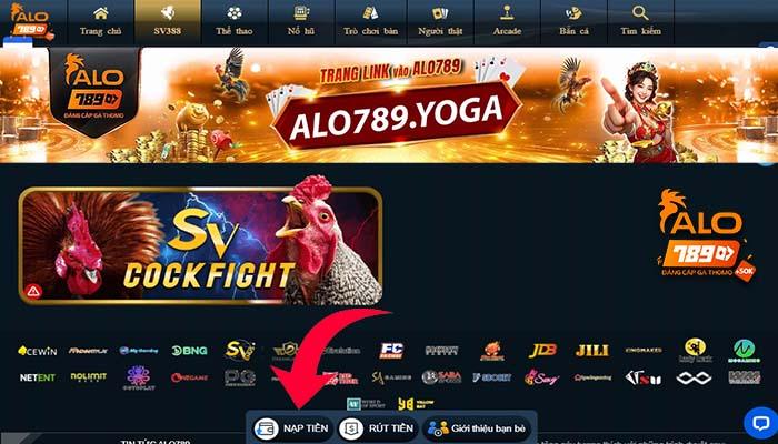 Trên giao diện trang chủ chọn vào ô Nạp Tiền Trên giao diện trang chủ chọn vào ô Nạp Tiền