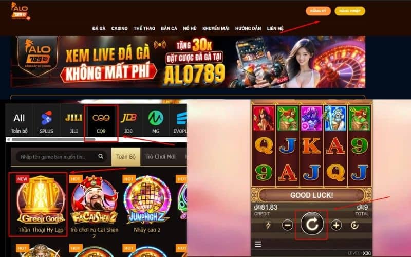 Các bước tham gia nổ hũ thần thoại hy lạp tại ALO789